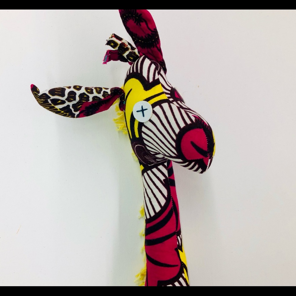 Colorful Patchwork Stuffed Giraffe - Picture 6 of 6